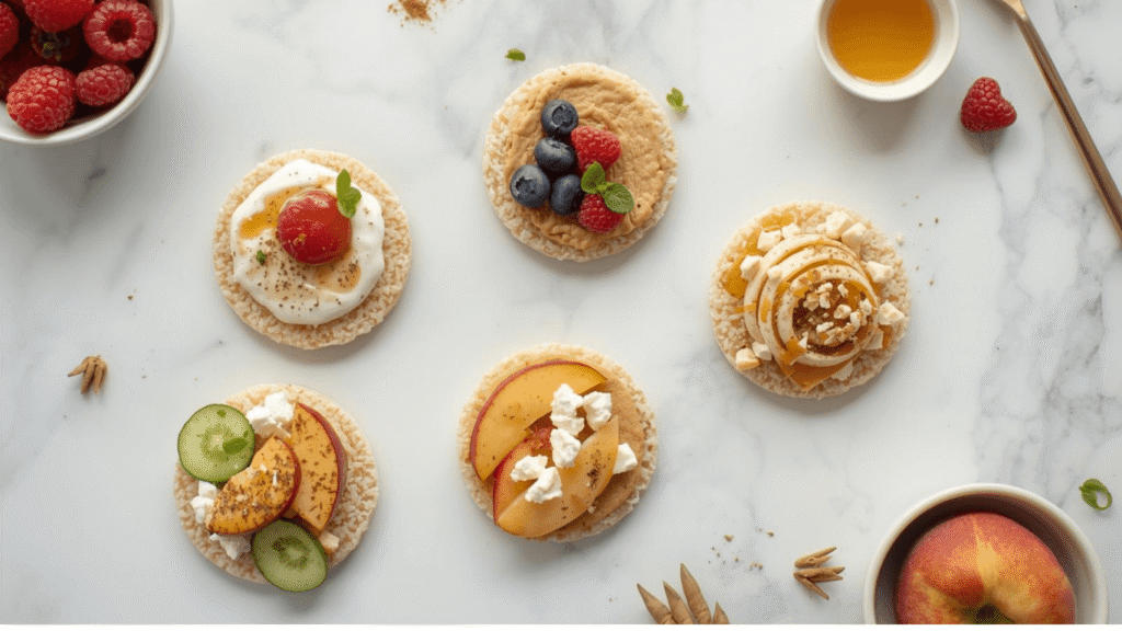 How to make 5 healthy rice cake snacks in minutes